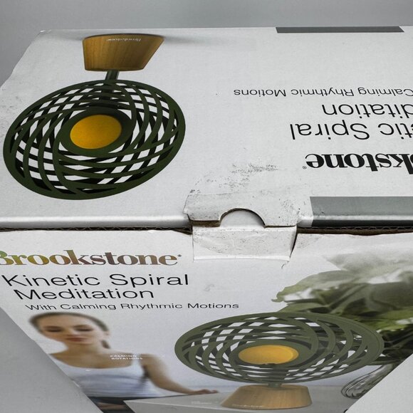 Brookstone Kinetic Neutral Tone Spiral Meditation Desk Toy Mindfulness DeStress - Picture 8 of 11